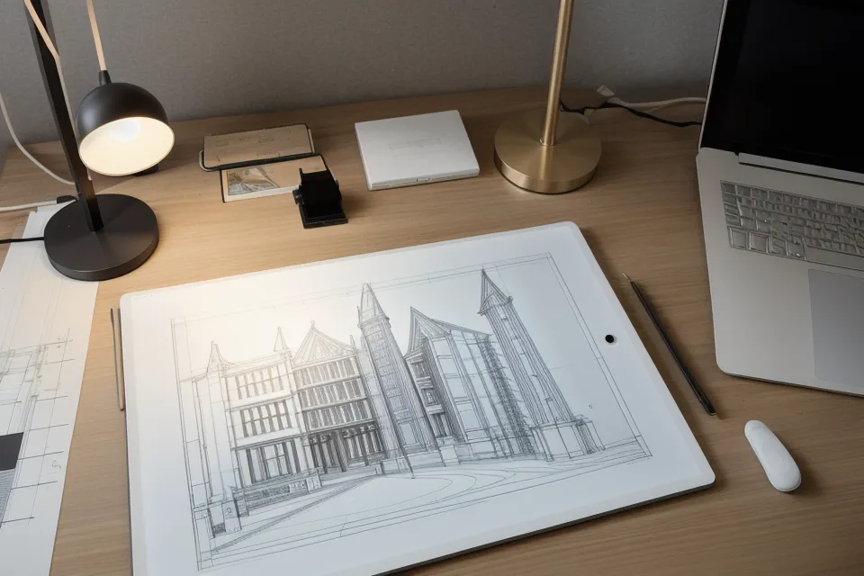 Lámina de portfolio de arquitectura maquetada en Illustrator por una estudiante de arquitectura