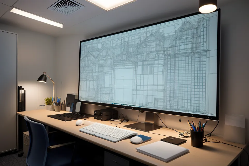 Vista en modo Contornear de Illustrator mientras se ajusta una lámina de PFC de arquitectura