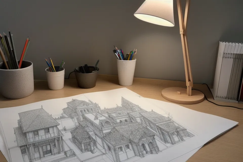 Vectores fragmentados de un plano de AutoCAD importado en Illustrator antes de aplicar la máscara de recorte