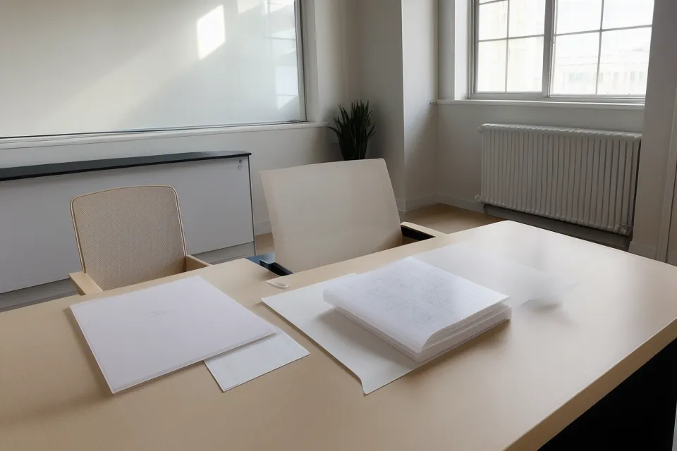 Estudiante de arquitectura revisando el peso de un archivo de Illustrator con planos de detalle