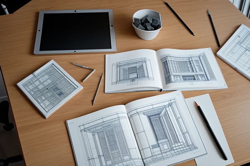 Leyenda y escala gráfica nítidas en una lámina de arquitectura exportada a PDF en alta calidad visual