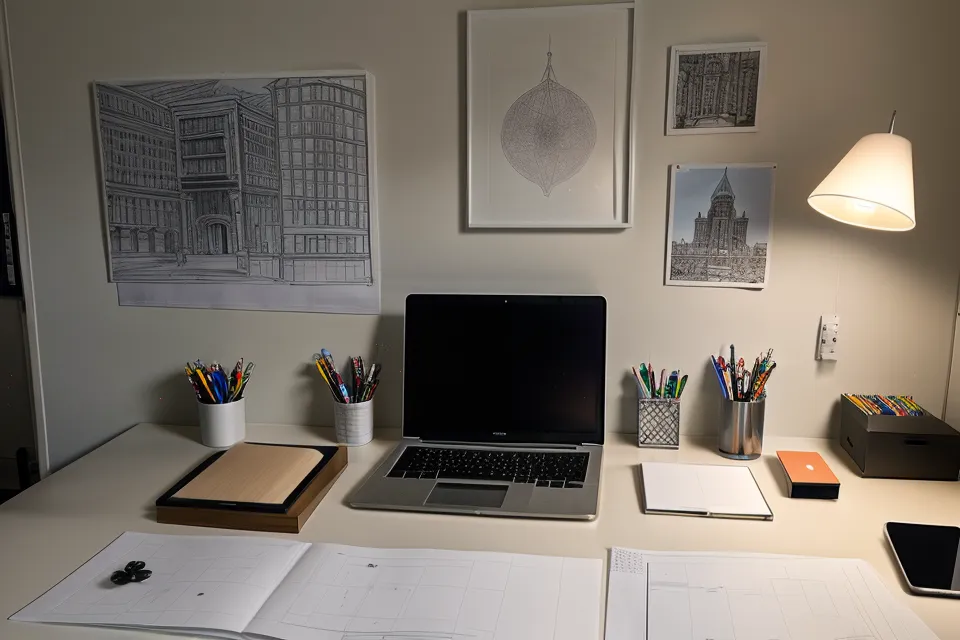 Aplicando un pincel de dispersión con tableta gráfica sobre un plano urbano en Illustrator