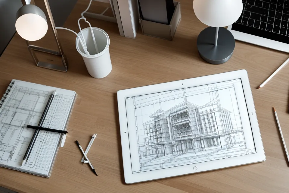 Guías de alineación en Illustrator para ordenar una leyenda de materiales en un plano de arquitectura