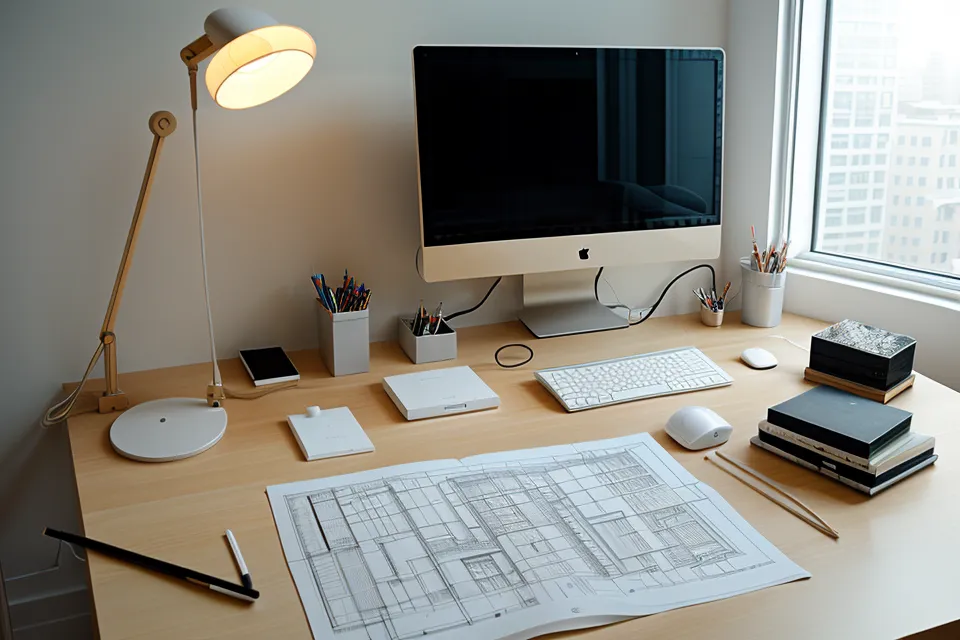 Panel de Muestras Globales en Illustrator aplicado a la leyenda de un plano de arquitectura