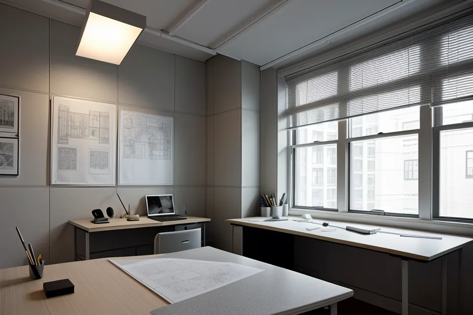 Detalle de impresión en plotter de una leyenda de arquitectura con texto legible