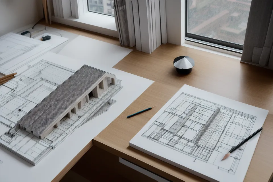 Lámina de portfolio de arquitectura con sombreados de AutoCAD trabajados en Illustrator, ejemplo de representación gráfica para estudiantes de arquitectura