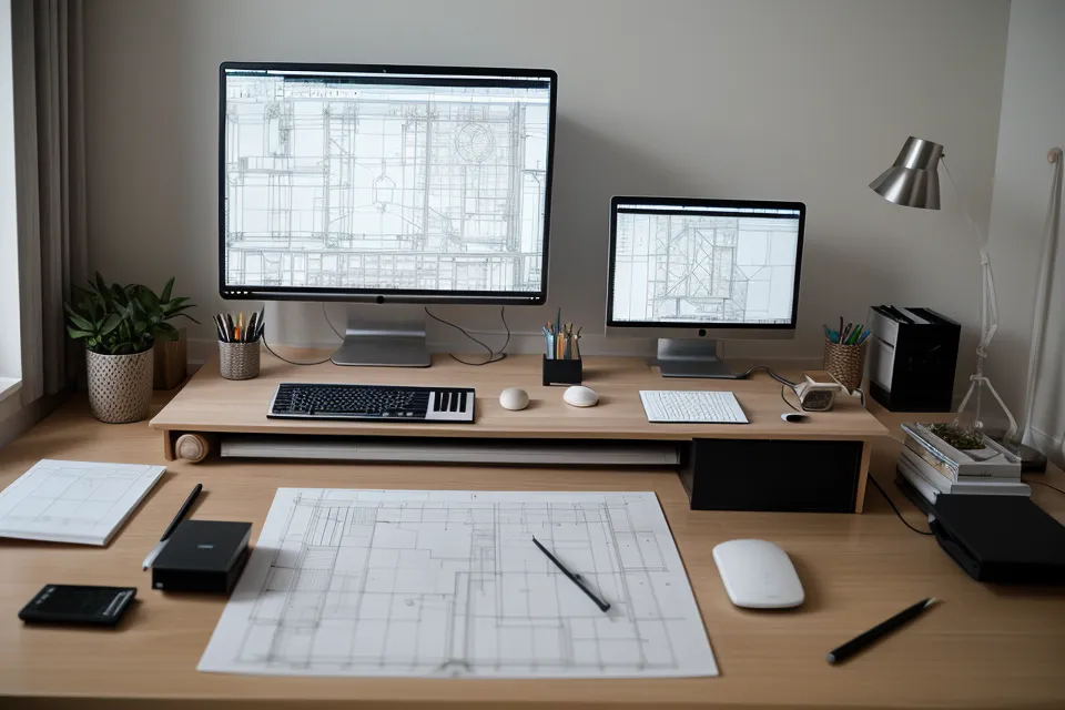 Estudiante revisando que los recintos del plano de AutoCAD estén cerrados antes de pasarlos a Illustrator