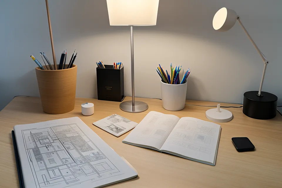 Portfolio de arquitectura montado con Illustrator para arquitectos para la presentación de proyectos
