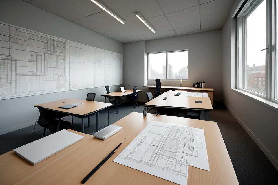 Estudiante de arquitectura imprimiendo una lámina A1 del portfolio en la copistería