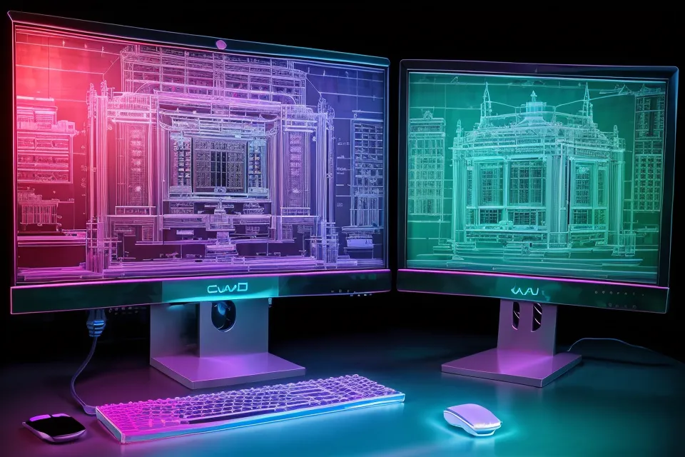 Pantalla de AutoCAD con capas desorganizadas en Capa 0, líneas cian y magenta solapadas en un plano de dibujo técnico