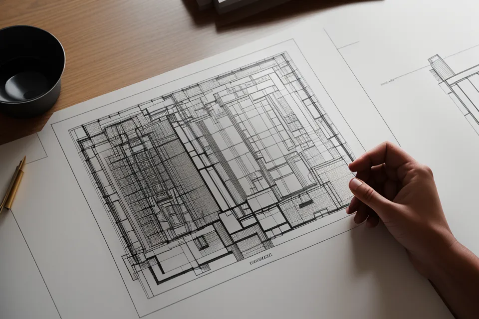 Comparación entre un plano urbano impreso y su versión digital para decidir qué parte rasterizar en Illustrator.